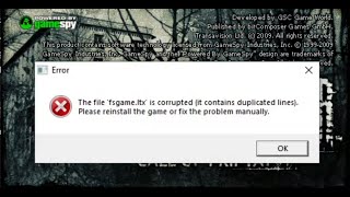 STALKER Call of Pripyat how to fix corrupted fsgameltx [upl. by Elumas]