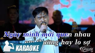 Karaoke Sợ Tình Ta Dang Dở Tone Nam  Quang Lập  Nhạc Vàng Bolero Karaoke [upl. by Jilly428]