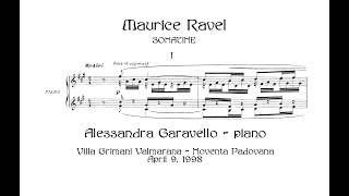 Ravel Sonatine  Alessandra Garavello piano [upl. by Aisset]