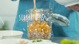 dmBio Rezeptidee Süßkartoffel Quinoa Salat [upl. by Ahsikcin]