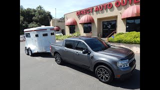 2022 Ford Maverick Lariat Hybrid MAX TOWING test drive 21 MPG [upl. by Ahsa]