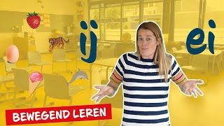 Schrijf je een ij of ei in een woord  Spelling I Bewegend leren I De Fitste School [upl. by Auahsoj]