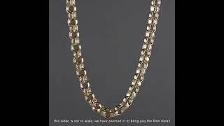 9ct Yellow Gold Solid Italian Made Ornate Belcher Chain  66mm [upl. by Neelak]