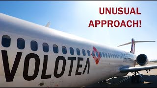 TRIP REPORT  Volotea Boeing 717200 CAGAOI  V71550 UNUSUAL APPROACH [upl. by Emelda723]