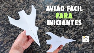 Dobradura Como fazer um Avião de Papel fácil para iniciantes [upl. by Notffilc902]