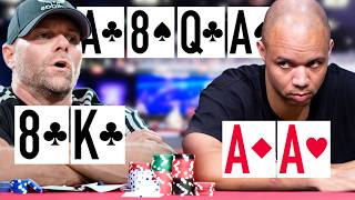 2500000 Super High Roller Ivey  Katz  Greenwood  Young Epic Final Table Poker Showdown [upl. by Anyad]