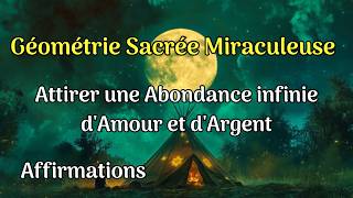 Affirmations positives Géométrie Sacrée  Attirer une Abondance infinie dAmour et dArgent [upl. by Icat23]