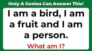 ONLY A GENIUS CAN ANSWER THESE 10 TRICKY RIDDLES  Riddles Quiz  Part 3 [upl. by Kristine]