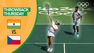 Sania Mirza amp Rohan Bopanna face Lucie Hradecká amp Radek Štěpánek  Rio 2016 Replays [upl. by Sennahoj804]