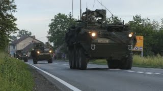 Un Convoi de 400 véhicules blindés traverse lAllemagne [upl. by Xymenes]