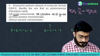 Among the isomeric alkanes of molecular formula C5H12 identify the one that on photochemical [upl. by Ronnoc493]