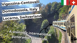 Domodossola Italy  Locarno Switzerland  Ferrovia Vigezzina Centovalli FART railway in the Alps [upl. by Chelsea]