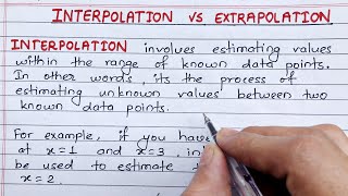 Interpolation vs Extrapolation  Definition and Difference [upl. by Isidora]