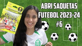 ABRI E COLEI SAQUETAS 6 😱 Caderneta FUTEBOL 202324 Panini ⚽ [upl. by Ahsakat]