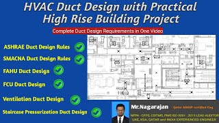 HVAC Duct Design using ASHRAE amp SMACNA l Step by Step Procedure with Common Design Mistakes 🔥 [upl. by Atilef608]