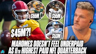 Patrick Mahomes Doesnt Feel quotUnderpaidquot At 7th Highest Spot  Pat McAfee Show [upl. by Souza]