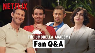 The Umbrella Academy Cast Answers Burning Fan Questions  Netflix [upl. by Ditmore]