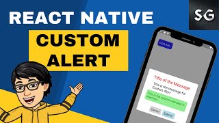 Create Custom Alert Messages in React Native  Custom Alert Modal  Awesome Alerts [upl. by Aleetha]