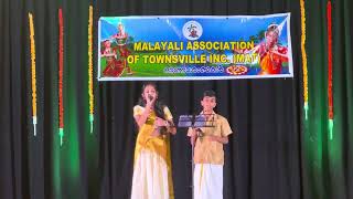 Onavillin thamburu meettum veedanu sung by Ines Martin and Aidan Martin at MAT Townsville [upl. by Sivart502]