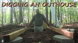 Off Grid Cabin Build  Oh I Play The Musical Beats While Building outhouse [upl. by Ayidan]