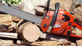 Bushranger CS4020 chainsaw road side find first cut factory setting [upl. by Garrott543]