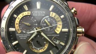 Citizen EcoDrive Review Perpetual Chrono AT 52E [upl. by Killam854]