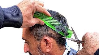 💈HOW TO CUT MENS HAIR WITH SCISSORS AND COMB  HAIRCUT TUTORIAL FOR BEGINNERS [upl. by Cinamod129]