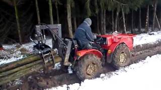 mini grapple skidder  Goldoni Euro 45 sn [upl. by Notsur]