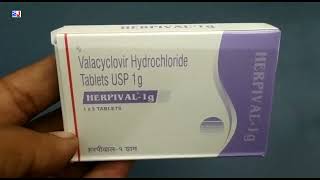 HERPIVAL1g  Valacyclovir Hydrochloride Tablets USP 1g  HERPIVAL1gm Tablet  HERPIVAL1g Tablet [upl. by Sutphin]