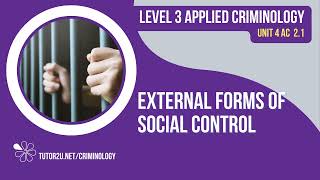 External Forms of Social Control  WJEC Criminology  Unit 4  AC 21 Revision [upl. by Giordano645]