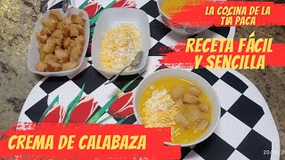 Crema de calabaza 🎃🎃 receta paso a paso [upl. by Sheehan]