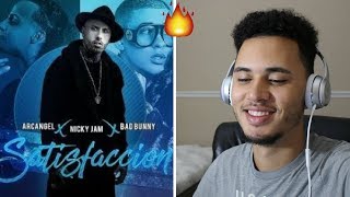 Satisfacción  Nicky Jam X Bad Bunny X Arcangel  Reacción [upl. by Eelinej]