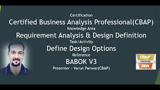 Define Design Options Business Analysis Exam Tutorial [upl. by Irrek]