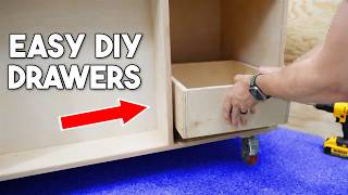 How to Build EASY Plywood Drawers beginner friendly project [upl. by Weissman]