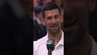 Novak Djokovic reacts to getting booed at Wimbledon 🎾  shorts [upl. by Herring]