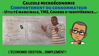 Microéconomie Comportement du consommateur  Utilité marginale TMS Courbe dindifférence [upl. by Amerigo]