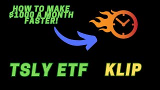 How to Make 1000 a month in Dividends with TSLY and KLIP FASTER TSLY ETF KLIP [upl. by Wilona]