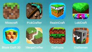 Minecraft PickCrafter RealmCraft LokiCraft Block Craft 3D Merge Crafter Craftopia Craftsman [upl. by Anik601]