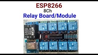 ESP8266 8 Channel Relay Module  Home Automation Relay Board [upl. by Gable]