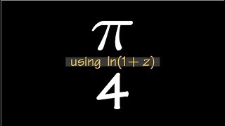 Leibniz Formula for pi using the series of ln1z [upl. by Yrellih]