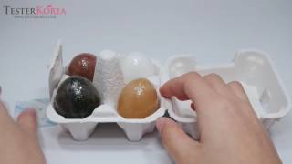 TESTERKOREA HOLIKAHOLIKA Egg soap Special set [upl. by Anileba]