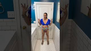 Trying On a High Waisted Two Piece Swimsuit Swimsuit Review [upl. by Goldstein]