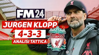 ANALISI TATTICA 433 JURGEN KLOPP LIVERPOOL  FM 24 TACTICS  FOOTBALL MANAGER 2024 [upl. by Wilton]