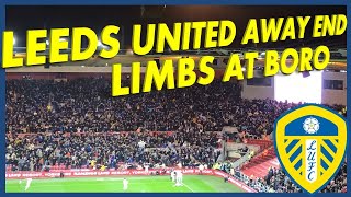 LEEDS UNITED AWAY END CELEBRATIONS AND LIMBS AT BORO [upl. by Olegnalehcim]