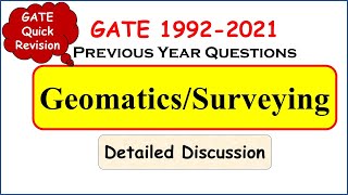 Surveying previous year gate questions  Geomatics Engineering  GATE Civil Engineering  GATE 2023 [upl. by Novehc]