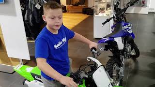 Lets try to Find him a Kawasaki KX65Whats the best kids dirt bike [upl. by Reames]