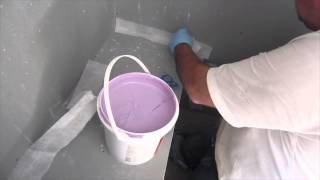 How to waterproof a bathroom shower stall part 1 [upl. by Eimia]