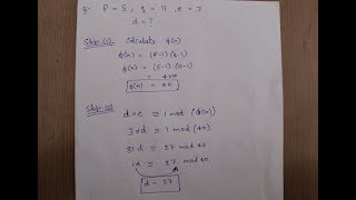 Calculation of quotdquot in RSA algorithm in English [upl. by Ranita]