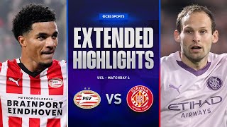 PSV vs Girona Extended Highlights  UCL League Phase MD 4  CBS Sports Golazo [upl. by Claudelle]