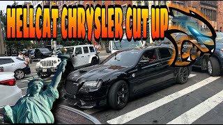 CUTTING UP IN NEW YORK TRAFFIC IN A HELLCAT REDEYE JAILBREAK CHRYSLER [upl. by Lemej]